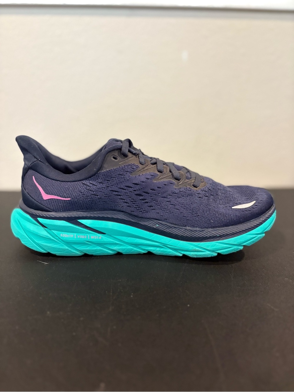Hoka One One Clifton 8 Wide Athletic Sneaker Shoes Outer Space Women’s Sz 7 D - Picture 5 of 10